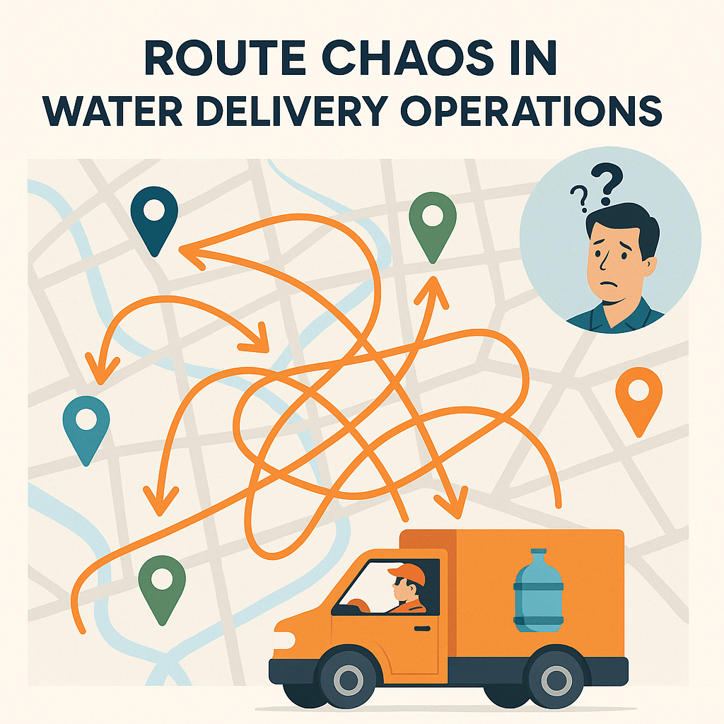 route chaos visual explained for water delivery management software