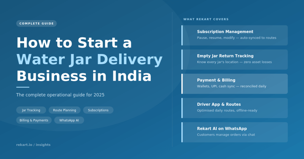 how to start water jar delivery business in india